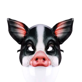 Świnia Głowa Maski Tuszy Zwierząt Maski Cosplay Halloween Maska Rekwizyty Partii Karnawał Maska Świnia Głowa Maska Pokrywa Twarzy Świnia Cosplay