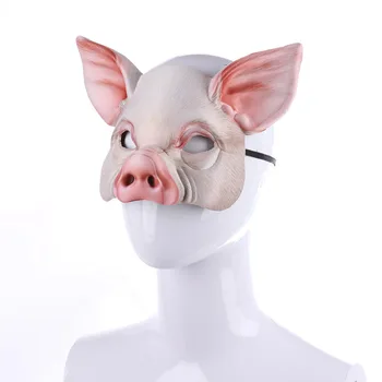 Świnia Głowa Maski Tuszy Zwierząt Maski Cosplay Halloween Maska Rekwizyty Partii Karnawał Maska Świnia Głowa Maska Pokrywa Twarzy Świnia Cosplay