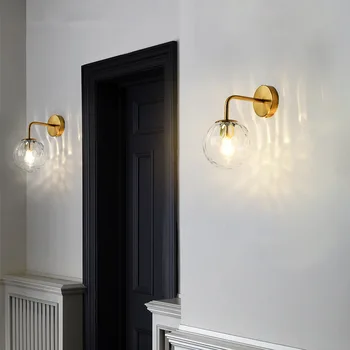 Nordic sypialnia szafka wisząca lampa salon nowoczesny, prosty oprawa led salon dekoracji led lustra ścienne do domu