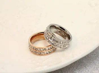 Kobieta Geometryczny Kryształ Cyrkon Pierścień Kolor Srebrny I Złoty Pierścień Obietnica Ślubne Obrączki Dla Kobiet
