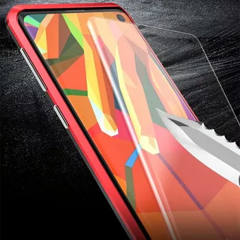 LUPHIE szkło hartowane 360 pełna magnetyczny pokrowiec dla Samsung Galaxy S10 S9 S8 Plus Note 8 9 Note 10 Luxurt Brand Magnet Cases Cover