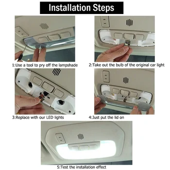 8szt białe diody led lampa wnętrza pakiet zestaw do Toyota Corolla 2003-2011 mapa kopuła tablicy rejestracyjnej światło stylizacji samochodów akcesoria