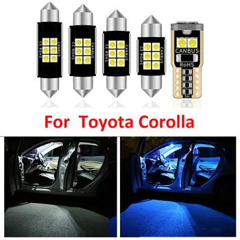 8szt białe diody led lampa wnętrza pakiet zestaw do Toyota Corolla 2003-2011 mapa kopuła tablicy rejestracyjnej światło stylizacji samochodów akcesoria