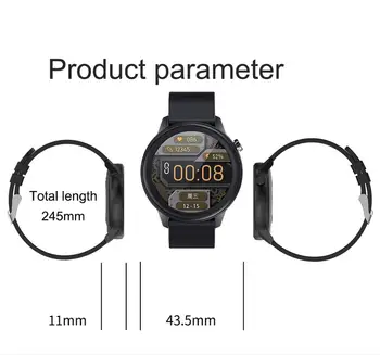 Nowy temperatura ciała inteligentny zegarek pełna Fircle pełna dotykowy Smartwatch monitor ciśnienia krwi inteligentne bransoletka dla Andriod, IOS