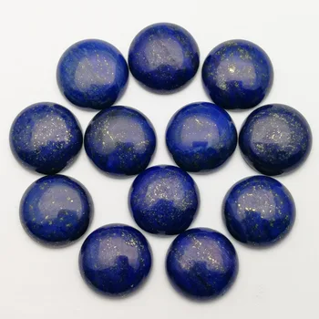 Sprzedaż hurtowa 30 szt./lot moda naturalny Lapis lazuli kamień koraliki 20 mm okrągły kaboszon kaboszon, koraliki do wyrobu biżuterii darmowa wysyłka