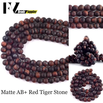 Naturalny ciemny połysk Czerwony tygrysie oko kulki 4 mm-12 mm okrągła spacer luźne koraliki do tworzenia biżuterii DIY bransoletki akcesoria 15