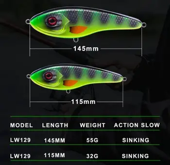 Hunthouse official store Fishing lure hi lo jerkbait Pike fishing accessories VIB Baits Slow Sinking lure fishing equipment