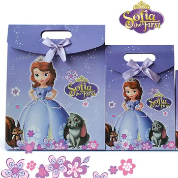 Bezpłatna wysyłka 6 X Sofia prezent torba pierwsza księżniczka torba dziewczyny urodziny prezent partii korzyść akcesoria