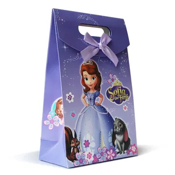 Bezpłatna wysyłka 6 X Sofia prezent torba pierwsza księżniczka torba dziewczyny urodziny prezent partii korzyść akcesoria