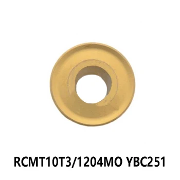 Oryginalny RCMT RCMT10T3MO RCMT1204MO YBC251 RCMT10T3 RCMT1204 pełnowęglikowe wstawić tokarskie narzędzia do obróbki stali nierdzewnej 10 szt./szt.
