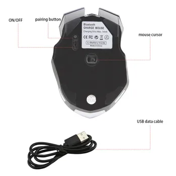 CHUYI Bluetooth bezprzewodowa mysz akumulator ergonomiczny cicha myszka optyczna 1600DPI 6D Gaming Mause z adapterem CSR 4.0