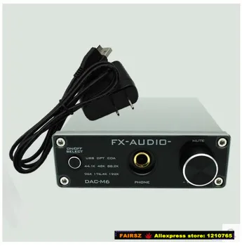 FX-AUDIO DAC-M6 wbudowany cyfrowy Аудиодекодер DAC wejście USB/koncentryczne/optyczne wyjście RCA/ wzmacniacz 24bit/192 khz DC5V