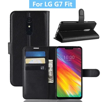 LG G7 Fit flip Case skórzane etui do telefonu LG G7 Fit Book Style portfel gniazdo kart stoisko flip etui dla LG G7 Fit