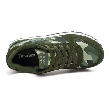 LIN KING Fashion Design damska вулканизированная buty Comouflage unisex outdoor casual buty zasznurować kostki buty płótnie duży rozmiar 44