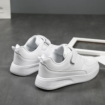 Białe buty dziecięce dla chłopców i dziewcząt moda dziecięca obuwie antypoślizgowe buty do biegania