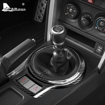 Prędkość powietrza dla Subaru BRZ Toyota 86 2013-2020 akcesoria prawdziwa wewnętrzne wykończenie z włókna węglowego etykieta ramy zmiany biegów Centralnego zarządzania