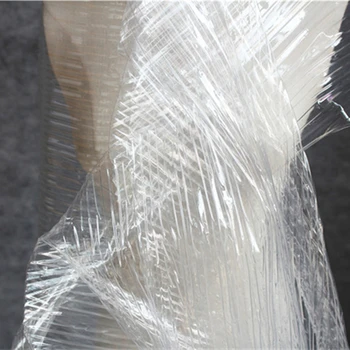 Przezroczysta plisowana tkanina TPU, PVC folia wodoodporna DIY Kryształ torby płaszcz projektant odzieży tkaniny 50*130 cm