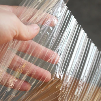 Przezroczysta plisowana tkanina TPU, PVC folia wodoodporna DIY Kryształ torby płaszcz projektant odzieży tkaniny 50*130 cm