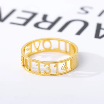 Pusta list ze stali nierdzewnej wykonane na zamówienie pierścionek Anillos Mujer złoto srebro grawerowane obrączki dla kobiet Bagues Pour Femme obrączki BFF