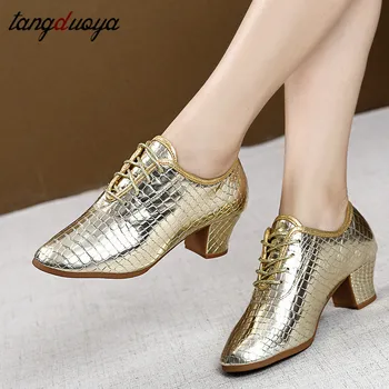 Sztuczna skóra ameryki łacińskiej, taneczne buty dla kobiet Międzynarodowa nowoczesna taneczna buty damskie sala walc tango fokstrot szybki krok buty