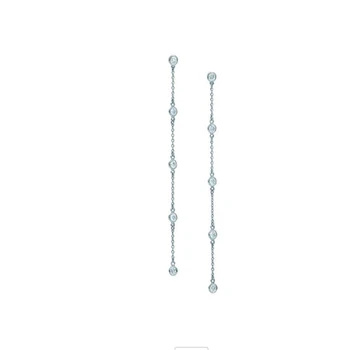 Kolczyki srebro S925 próby,długi wzór U&Heart-Shaped,wysoka jakość 1:1 z logo,kobiet prezent biżuteria na Walentynki