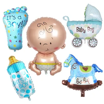 Nowy 5 szt./kpl. Baby boy / girl aluminium balon baby birthday party układ ozdobne, balony globos