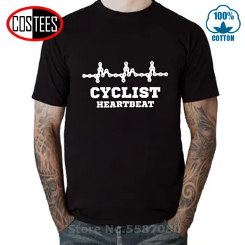 MTB kolarstwo kolarz bicie serca koszulki mężczyźni Górski koszulka rower zabawny BMX rower topy męskie moda casual t-shirt