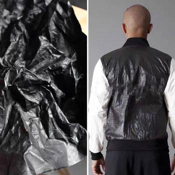 Matowy czarny dysk Tyvek oddychać oderwać papier wodoodporny DIY torby portfel rzemiosło wystrój płaszcz projektant odzieży tkaniny