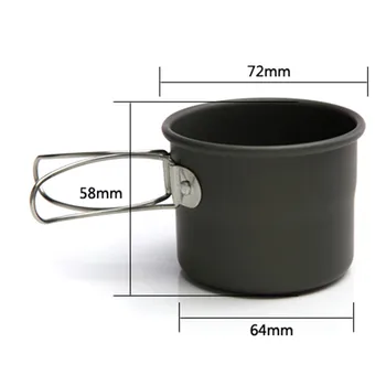 Sprzedaż hurtowa 150 ml mini camping kubek wody kubek filiżanka Filiżanka herbaty kieliszek składany uchwyt piesze wycieczki