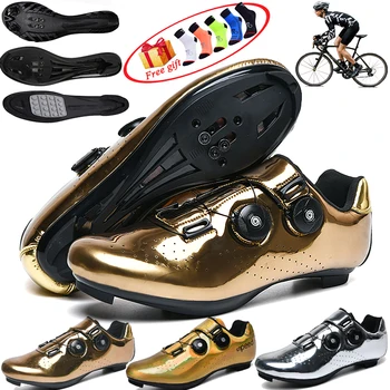 Profesjonalna самоблокирующаяся męska droga rowerowa buty superlekka antypoślizgowe odzież rowerowa, buty MTB SPD pedal racing flat-bottomed shoes