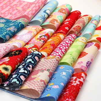 Japoński styl podkładki tkaniny patch drukowany crepe / naleśniki francuskie bawełna retro kimono rzemiosła DIY dekoracji pikowania tkaniny Tilda