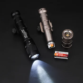 Airsoft Surfire M600W Scoutlight LED KM2-A lampa stroboskop Palnik podwójny przełącznik pierścień M600 strzelbę broń światła