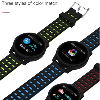 2020 119 Plus Bluetooth Smart Watch Mężczyźni Ciśnienie Krwi Smartwatch Damskie Zegarki Smart Band Sport Tracker Smartband Dla Systemu Android