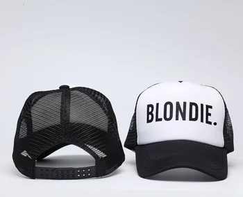 BLONDIE BROWNIE Print Trucker czapka z daszkiem poliester kobiety, prezent dla niej wysoka jakość Flat Cap Bill hip-hop Snapback Hat Gorras