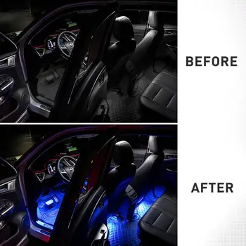 Samochód LED Ambient Light USB APP Control RGB LED Strip dla Tesla model 3 model s model x Fiat Grande Punto 500x Tipo 500 Coupe