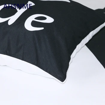AHSNME 3szt para czarno-biały prosty kot strona artystycznej drukowany kołdrę zestaw para narzuta Super miękki ochraniacz
