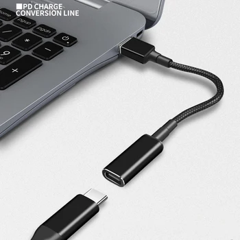 100 W uniwersalny laptop zasilacz, gniazdo szybkiego ładowania kabel przewód USB Type C Damska do laptopa ładowarka wtyczka Jack konwerter