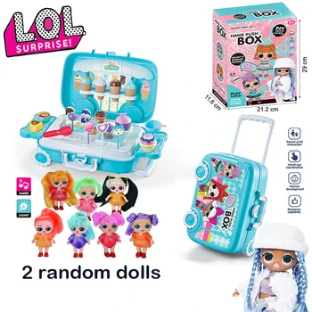 Oryginalny Lol niespodzianka lalki walizka dzieci Lol lalki DIY grać w domu Interaktywna gra logiczna, zabawki dla dziewczynek prezent na Urodziny
