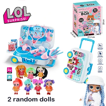 Oryginalny Lol niespodzianka lalki walizka dzieci Lol lalki DIY grać w domu Interaktywna gra logiczna, zabawki dla dziewczynek prezent na Urodziny