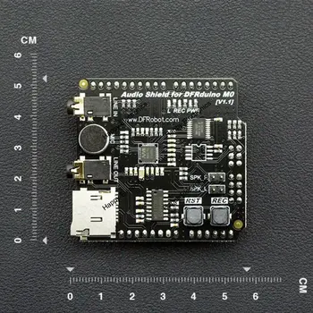 Nowy DFRobot Audio Shield dla DFRduino M0, 5V WM8978 profesjonalny Hi-Fi codec chip IIS interfejs obsługa wbudowanego wejścia mikrofonowego DC3.5