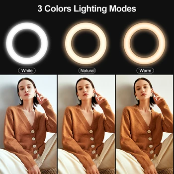 6inch Mini LED Desktop Video Ring Light Selfie Lamp With Tripod Stand USB Plug For Youtube Makeup Photo Photography Studio Video