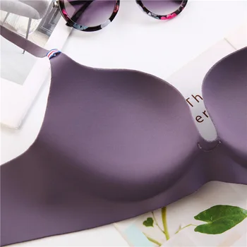 Sexy bezszwowe biustonosze dla kobiet Push Up Lingerie Bralette Wireless Plunge Brasserie kobiecy komfort slim Puchar Underwear Intimates #F