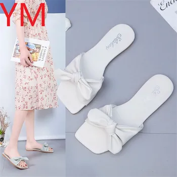 2020 letnia moda sandały buty kobiety cebula kwadratowe palce sandały kapcie kryty basen japonki obuwie plażowe Damskie sandały