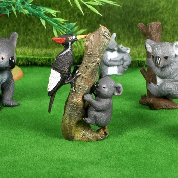 Zwierzęta leśne zoo plastikowe modele symulacja australijski zwierząt cute Koala model figurki rodzinne figurki zestawy zabawek zabawki dla dzieci