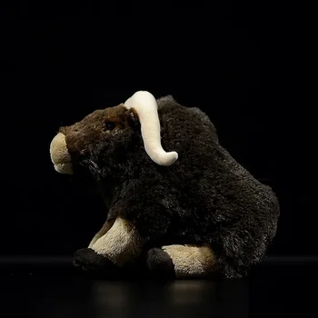 Pluszowe zabawki miękka lalka zwierzę model symulacyjny Ovibos moschatus Muskox piżmowy bull prezent na urodziny 1szt