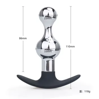 Nowy gorący projekt duży rozmiar przyssawki metalowe kulki analne korek analny dildo SM wstaw sex zabawki dla mężczyzn i kobiet para