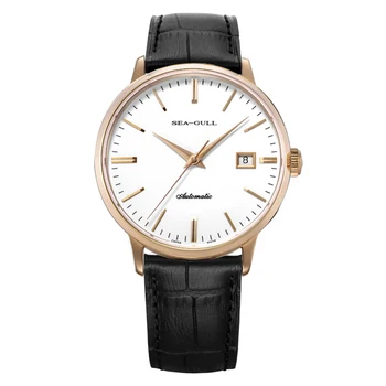 Mewa męskie mechaniczne zegarek biznes zegar kalendarz 50 m wodoodporna skórzana klamra mężczyzna zegarka para zegarek 219.613