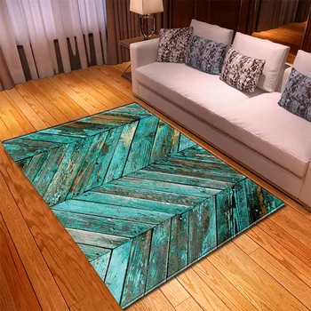 Ciemny kolor drewna ziarna druku 3D ogromny dywan do salonu Crystal aksamit super miękka pokój dzieci dywan dywanik do podłogi sypialnia wystrój