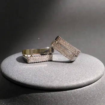 Cheny s925 srebro pierścień lipiec nowy czysty srebrny prostokątny pierścień moda osobowość zaawansowane nowy styl