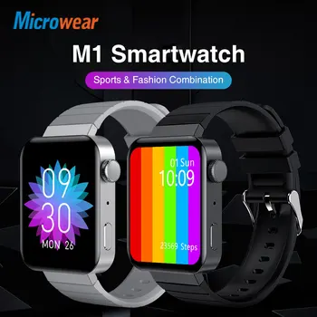 Microwear M1 Smart Watch Sport Track Call Reminder ECG Temperature Heart Rate Bluetooth Call Music IP68 Wodoodporny Smartwatch
